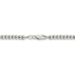 將圖片載入圖庫檢視器 Sterling Silver 4mm Beaded Necklace Pendant Chain
