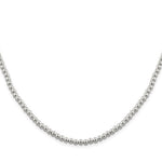 Cargar imagen en el visor de la galería, Sterling Silver 4mm Beaded Necklace Pendant Chain
