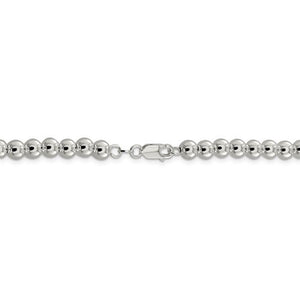 Sterling Silver 6.1mm Beaded Necklace Pendant Chain