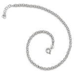 Load image into Gallery viewer, Sterling Silver Diamond Cut Ball Beaded Adjustable Anklet
