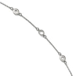 Afbeelding in Gallery-weergave laden, Sterling Silver with CZ Cubic Zirconia Adjustable Anklet
