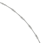 Load image into Gallery viewer, Sterling Silver Beaded Anklet 9 inches with Extender
