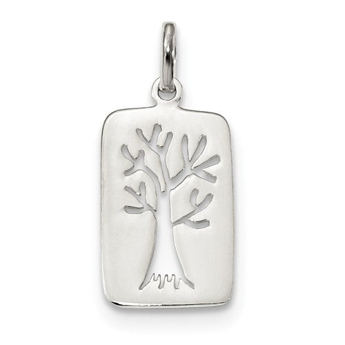 Sterling Silver Tree of Life Cut Out Pendant Charm