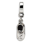 Kép betöltése a galériamegjelenítőbe: Authentic Reflections Sterling Silver Baby Shoe Dangle Bead Charm

