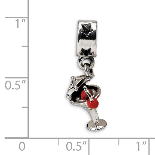 Authentic Reflections Sterling Silver Martini Dangle Bead Charm
