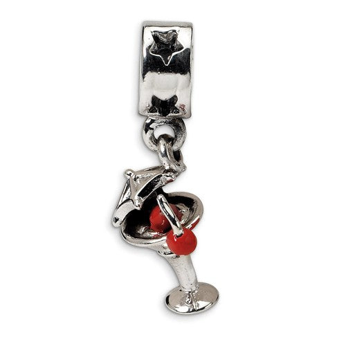 Authentic Reflections Sterling Silver Martini Dangle Bead Charm