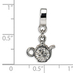 Load image into Gallery viewer, Authentic Reflections Sterling Silver Teapot Clear Swarovski Bead Charm
