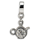 Load image into Gallery viewer, Authentic Reflections Sterling Silver Teapot Clear Swarovski Bead Charm
