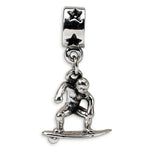 Load image into Gallery viewer, Authentic Reflections Sterling Silver Surfer Surfing Dangle Bead Charm
