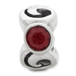 Load image into Gallery viewer, Authentic Reflections Sterling Silver Red Swarovski Element Bead Charm
