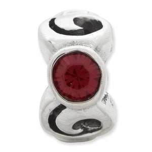 Authentic Reflections Sterling Silver Red Swarovski Element Bead Charm