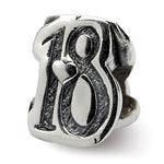 Load image into Gallery viewer, Authentic Reflections Sterling Silver Number 18 Eighteen Bead Charm
