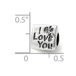 Load image into Gallery viewer, Authentic Reflections Sterling Silver I Love You Mom Bead Charm
