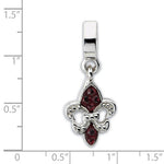 Load image into Gallery viewer, Authentic Reflections Sterling Silver Fleur De Lis Swarovski Bead Charm

