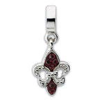 Load image into Gallery viewer, Authentic Reflections Sterling Silver Fleur De Lis Swarovski Bead Charm
