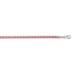 Φόρτωση εικόνας στο εργαλείο προβολής Συλλογής, Pink Leather Braided Choker Necklace Bracelet Wrap with Sterling Silver Clasp
