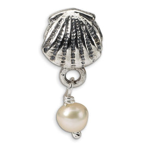 Authentic Reflections Sterling Silver Shell Pearl Dangle Bead Charm