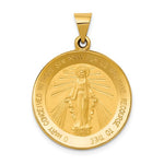 이미지를 갤러리 뷰어에 로드 , 14k Yellow Gold Blessed Virgin Mary Miraculous Round Pendant Charm

