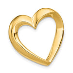 Załaduj obraz do przeglądarki galerii, 14k Yellow Gold Floating Heart Chain Slide Pendant Charm
