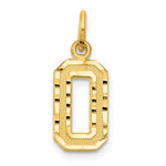 Afbeelding in Gallery-weergave laden, 14k Yellow Gold Number 1 2 3 4 5 6 7 8 9 0 One Two Three Four Five Six Seven Eight Nine Zero Diamond Cut Pendant Charm

