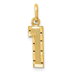 Indlæs billede til gallerivisning 14k Yellow Gold Number 1 2 3 4 5 6 7 8 9 0 One Two Three Four Five Six Seven Eight Nine Zero Diamond Cut Pendant Charm
