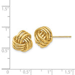 Carregar imagem no visualizador da galeria, 14k Yellow Gold Love Knot Stud Post Earrings

