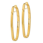 Carica l&#39;immagine nel visualizzatore di Gallery, 14k Yellow Gold 67mm x 25mm x 5mm Oval Cascade Hoop Earrings
