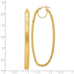 Load image into Gallery viewer, 14k Yellow Gold 67mm x 25mm x 5mm Oval Cascade Hoop Earrings
