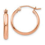 Load image into Gallery viewer, 14K Rose Gold 18mm x 2.75mm Classic Round Hoop Earrings

