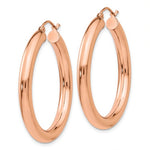 Load image into Gallery viewer, 14K Rose Gold 35mm x 4mm Classic Round Hoop Earrings
