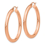 Load image into Gallery viewer, 14K Rose Gold 40mm x 4mm Classic Round Hoop Earrings
