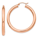 Charger l&#39;image dans la galerie, 14K Rose Gold 40mm x 4mm Classic Round Hoop Earrings
