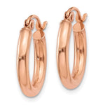 Carregar imagem no visualizador da galeria, 14K Rose Gold 15mm x 2.5mm Classic Round Hoop Earrings
