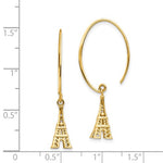 Carregar imagem no visualizador da galeria, 14k Yellow Gold Eiffel Tower Paris France Dangle Earrings
