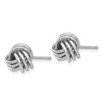 Charger l&#39;image dans la galerie, 14k White Gold Small Love Knot Stud Post Earrings
