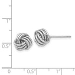 Load image into Gallery viewer, 14k White Gold Small Love Knot Stud Post Earrings
