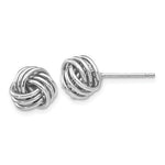 Load image into Gallery viewer, 14k White Gold Small Love Knot Stud Post Earrings
