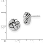 Load image into Gallery viewer, 14k White Gold 11mm Classic Love Knot Stud Post Earrings
