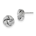 Afbeelding in Gallery-weergave laden, 14k White Gold 11mm Classic Love Knot Stud Post Earrings

