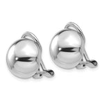 Afbeelding in Gallery-weergave laden, 14k White Gold Non Pierced Clip On Half Ball Omega Back Earrings 12mm
