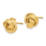 Load image into Gallery viewer, 14k Yellow Gold 10mm Classic Love Knot Stud Post Earrings
