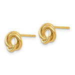 Kép betöltése a galériamegjelenítőbe: 14k Yellow Gold 7mm Classic Love Knot Stud Post Earrings
