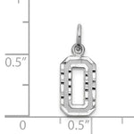 Load image into Gallery viewer, 14k White Gold Number 1 2 3 4 5 6 7 8 9 0 One Two Three Four Five Six Seven Eight Nine Zero Diamond Cut Pendant Charm
