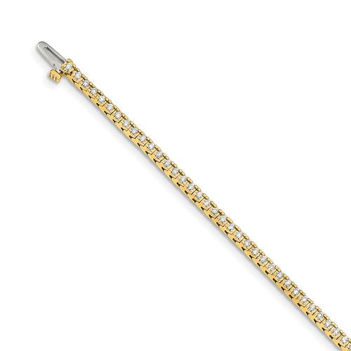 14k Yellow Gold 1.258 CTW Diamond Eternity Tennis Bracelet