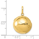 Cargar imagen en el visor de la galería, 14k Yellow Gold Globe World Travel 3D Pendant Charm
