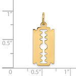 Load image into Gallery viewer, 14k Yellow Gold Razor Blade Pendant Charm
