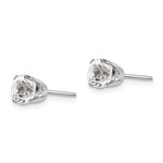 Afbeelding in Gallery-weergave laden, 14k White Gold 5mm Round White Topaz Stud Earrings April Birthstone
