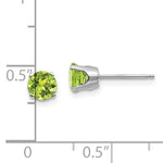 Load image into Gallery viewer, 14k White Gold 5mm Round Peridot Stud Earrings August Birthstone

