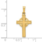 將圖片載入圖庫檢視器 14k Yellow Gold Celtic Cross Pendant Charm
