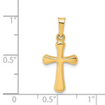 Załaduj obraz do przeglądarki galerii, 14k Yellow Gold Latin Cross Pendant Charm
